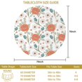 thumbnail image 3 of Pioneer Flower Floral Print Pattern Round Tablecloth 60 X 60 Inch, Wrinkle Resistant Wipeable Table Cloth for Kitchen Dining Picnic Patio Party, 3 of 6