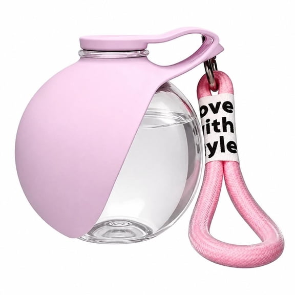 Portable Pet Water Bottle with Foldable Silicone Cup and Recirculation Design for Outdoor Walks and Travel