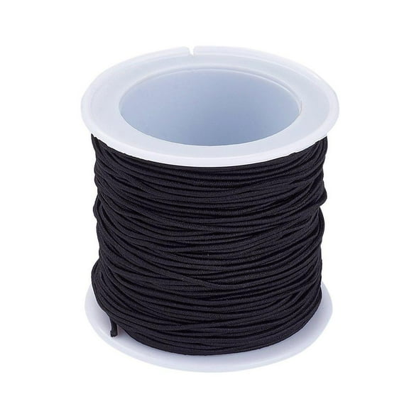 Elastic Cord Black 1mm 22.96 yards(21m)/roll