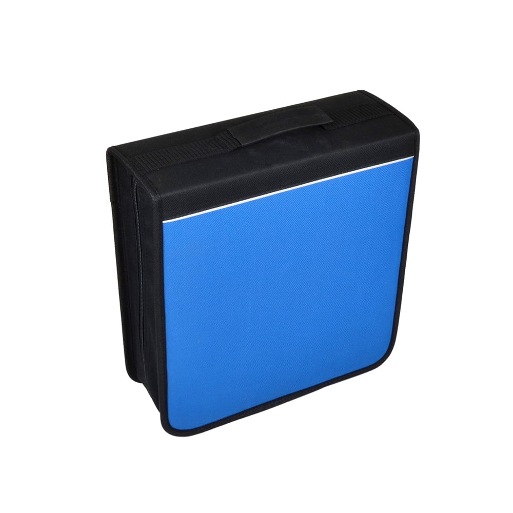 Portable storage binder case 256 capacity CD /DVD/ Blu-ray disc organizer with carry handle Protective Zipper Portfolio