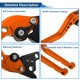 thumbnail image 4 of Palancas de freno y embrague largas únicas para Ducati 996/998/B/S/R 1999-2003, ajustables en 6 posiciones, palanca de freno de manillar de motocicleta de aleación de aluminio naranja, 1 par, 4 of 7
