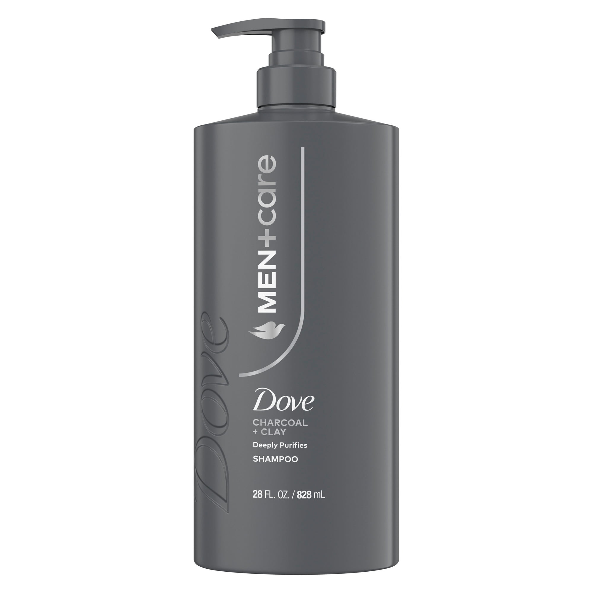 Dove Men+Care Shampoo For Real Hair That Powers Up Hair Strength, Charcoal + Clay With Deep Purifying Benefits, 28 fl oz
