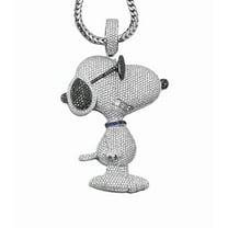 Men's Iced Out Hip Hop Jewelry Dog Pendant 14K Gold Plated 925 Sterling Silver Animal Lover Pendant Handmade Jewelry Men's Pendant Gift For Him