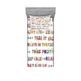thumbnail image 2 of Ambesonne Colorful Fitted Sheet & Pillow Sham Set, Slogans, Full, Multicolor, 2 of 3
