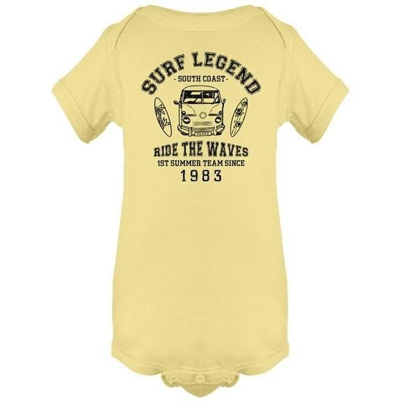Surf Legend Van And Surboards Bodysuit Infant -Image by Shutterstock, 18 Months