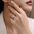 thumbnail image 6 of JeenMata Lab Grown Diamond 0.50 Carat Round Cut Solitaire Engagement Ring in 18K White Gold Plating for Women, 6 of 12