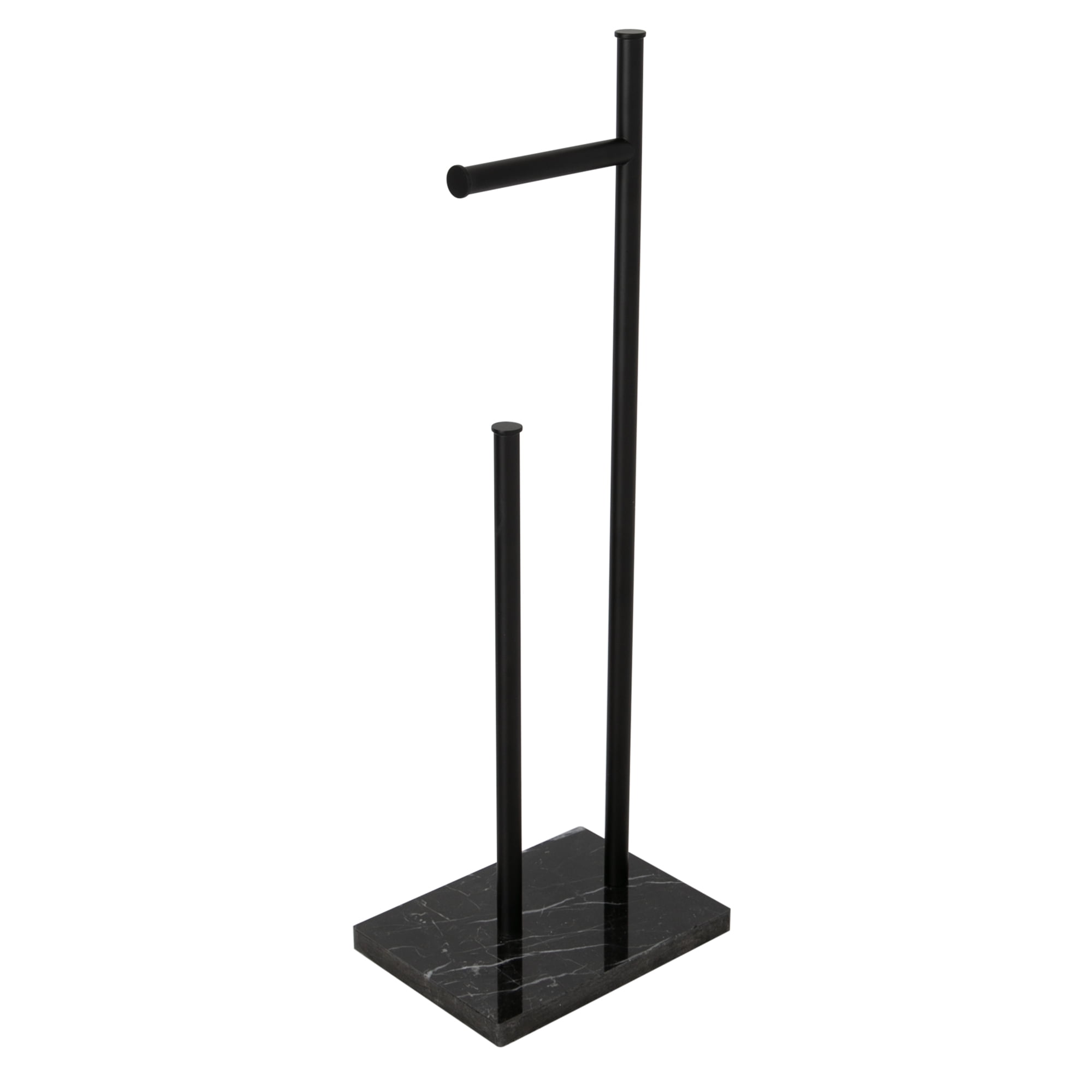 Era Twain Levanto Freestanding Toilet Paper Holder, 7.875 x 23 in, Matte Black