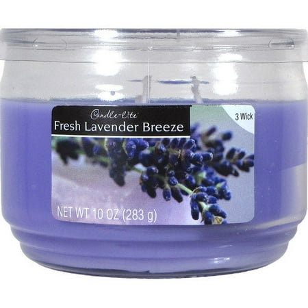 Candle-lite 10 Ounce 3-Wick Fresh Lavender Breeze Jar Candle