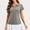 L5-Gray, variant on Textilo Polo Shirts for Women Short Sleeve Collared Shirts V Neck Solid Color Dressy Blouses Loose Fit Summer Casual Workout Clothes,Gray M