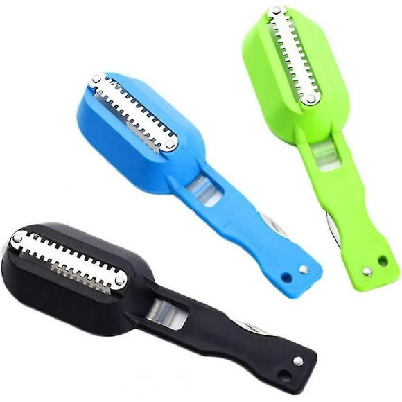 3pcs Clean Fish Scales Fish Scale Scraper Stainless Steel Fish Scale Brush With Cover And Fish Killing Knife For Home Kitchen Restaurant