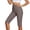 Khaki Womens Shorts, variant on Womens Yoga Shorts with Pockets Elastic High Waisted Knee Length Slim Stretchy Side Split Summer Bermuda Short for Women 4th of July