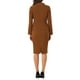 thumbnail image 3 of INSPIRE CHIC Traje de Trabajo para Mujeres de 2 Piezas con Blazer de Tweed y Falda Set L Marrón Oscuro, 3 of 6