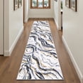 thumbnail image 6 of Runner Rugs for Hallway, Yamaziot 2'x8' Abstract Runner Rug, Washable Non Slip Blue Modern Bedroom Carpet Accent Rug Kitchen Runner Laundry Room Mat, 6 of 8