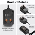thumbnail image 2 of Cargador de Batería Verful WA3742 Compatible con Worx 20V 100-240V, 2 of 7