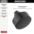 thumbnail image 3 of Delta RP101842BL Modern 1.75 GPM Round Single Function Shower Head - Black, 3 of 6