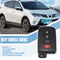 thumbnail image 2 of Unique Bargains Car Key Fob Shell 4 Button Remote Control Key Case Shell Keyless Entry Housing for Toyota RAV4 Sequoia, 2 of 7