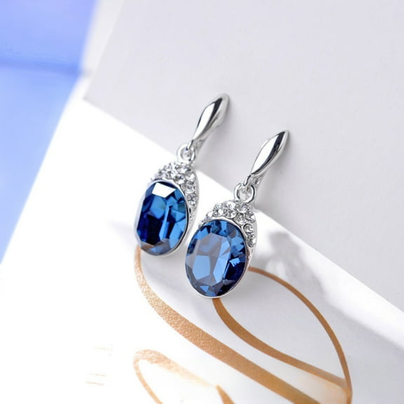 YYDD Pink Clip on Earrings for Women Wedding Birdal Gold Plated Non Pierced Ears Oval Cubic Zirconia Dangle Earrings