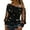 Black-B, variant on Womens Off Shoulder Sexy Shirts Mesh See Through Long Sleeve Boat Neck Sequin Loose Fit Blouses Glitter Star Party Clubwear Tops