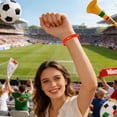 thumbnail image 4 of Bracelet en Silicone pour Compétition Mondiale de Football 2026 avec Drapeau National, Imprimé Résistant à la Décoloration et Extensible, Adapté pour Souvenir de Rassemblement de Fans, Jour de Match, 2.52 Po 0.02Lb, 4 of 6