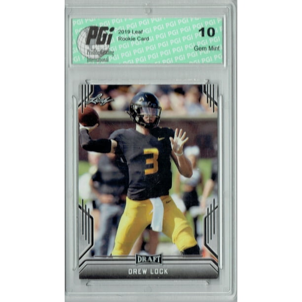 Drew Lock 2019 Leaf Draft 26 Rookie Card PGI 10 Walmart