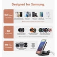 thumbnail image 3 of SURITCH for Samsung 3-in-1 Wireless Charging Station, Ultra-Portable Charging Dock Stand for Galaxy S26/S25/S24/S23/S22/S21/Note/Z Fold Flip, Galaxy Watch 8/7/6/5/4/3/Buds, Black, 3 of 12