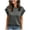 Gray, variant on 2026 Womens Cap Short Ruffle Sleeve Shirts Casual Loose Fit Crewneck Plain Tees Summer Outdoor Lightweight Vacation Blouse