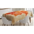 thumbnail image 1 of Ambesonne Fall Tablecloth Rectangular Table Cover, Maple Leaf Vintage, 60"x90", Orange Pale Brown White, 1 of 3