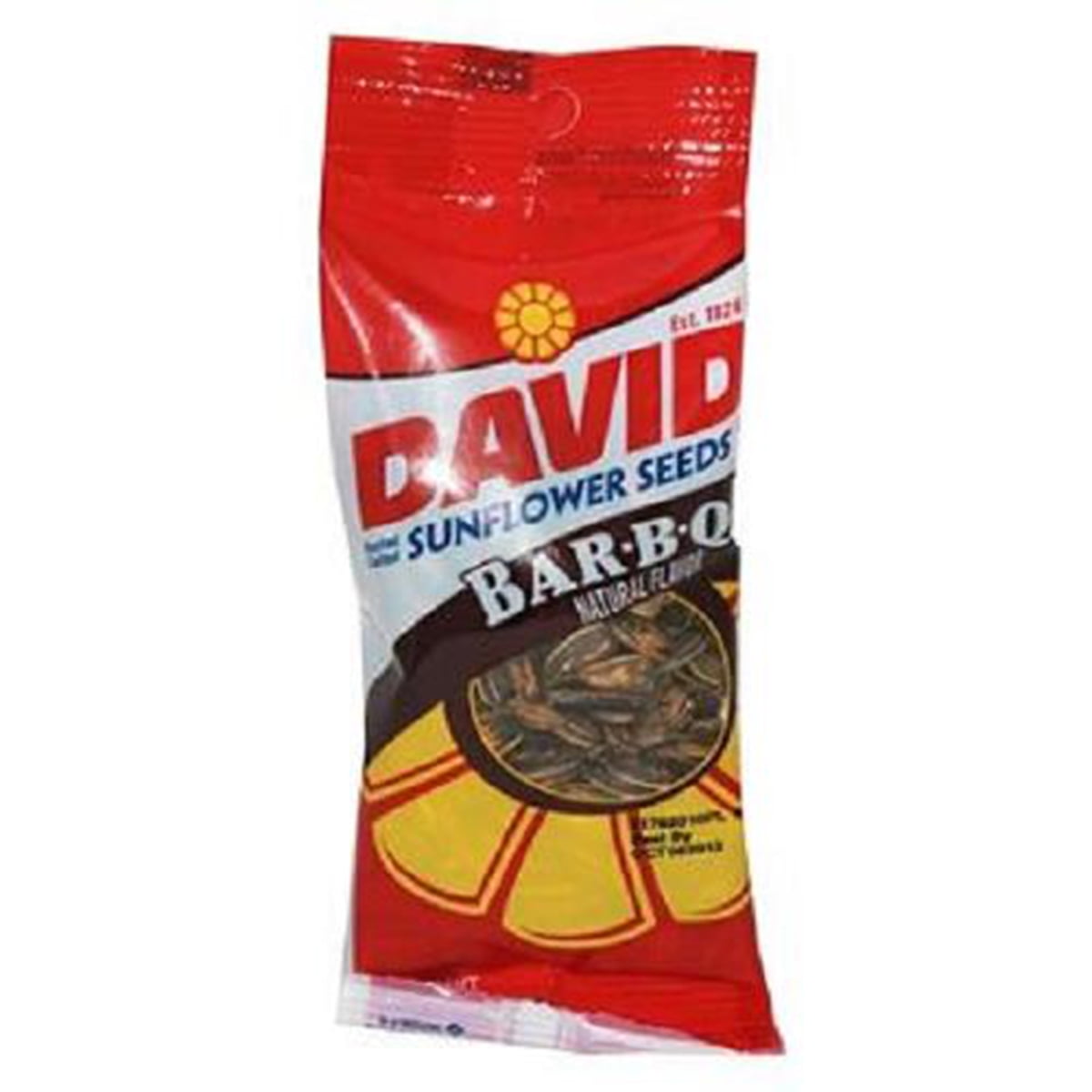 David Sunflower Seeds, Barbecue, 1.625-Ounce Unpriced Tubes (Pack of 12)