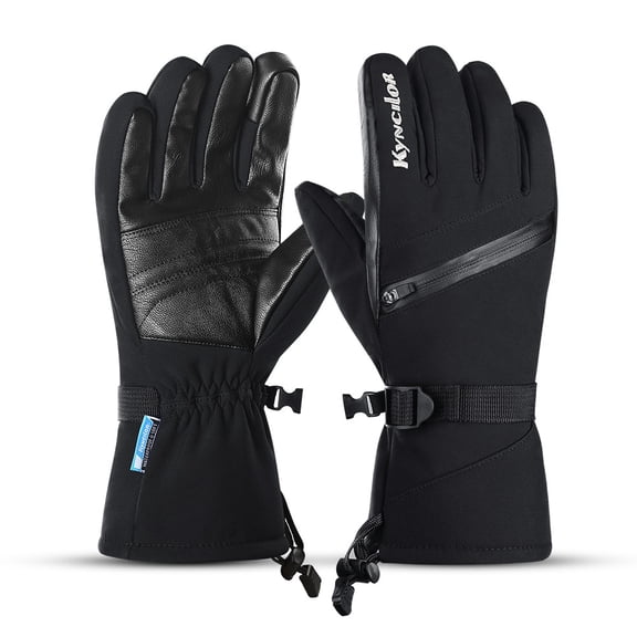 Outdoor Sports Autumn And Winter Men's And Women's Riding Thickened Windproof Warm Ski Touch Screen Gloves Black L