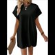 thumbnail image 3 of Vestidos de Verano para Mujer, Moda 2025, Minivestido de Corta, Negro, Talla M, 3 of 10