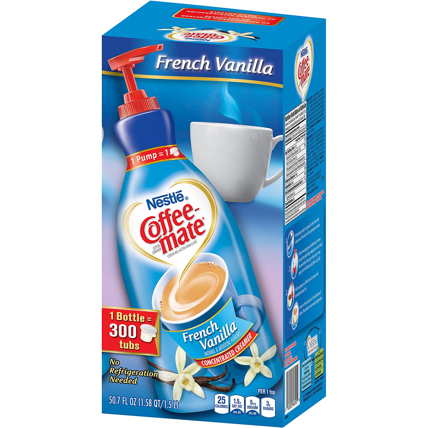 Nestle Coffeemate Liquid Creamer Pump, French Vanilla 1.5 L Walmart