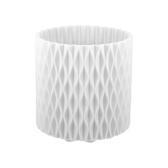 Unique Bargains 1 Pcs 360° Rotating Makeup Organizer Makeup Brush Holder Organizer Multi-Functional Pen Holder white