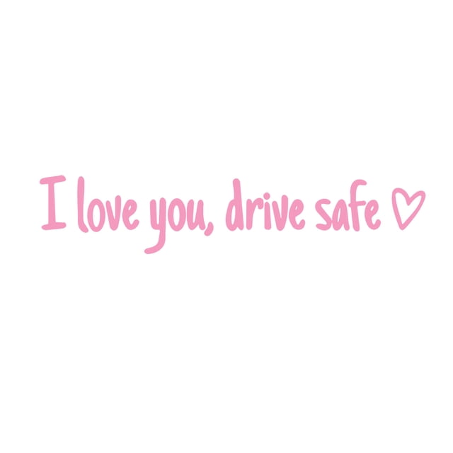 Birdeem I Love You Driving Safe Mirror Sticker Drive Safe I Love You Sticker with Heart for Rearview Mirror Window Vinyl Decal Car Accessories and Driver Gift
