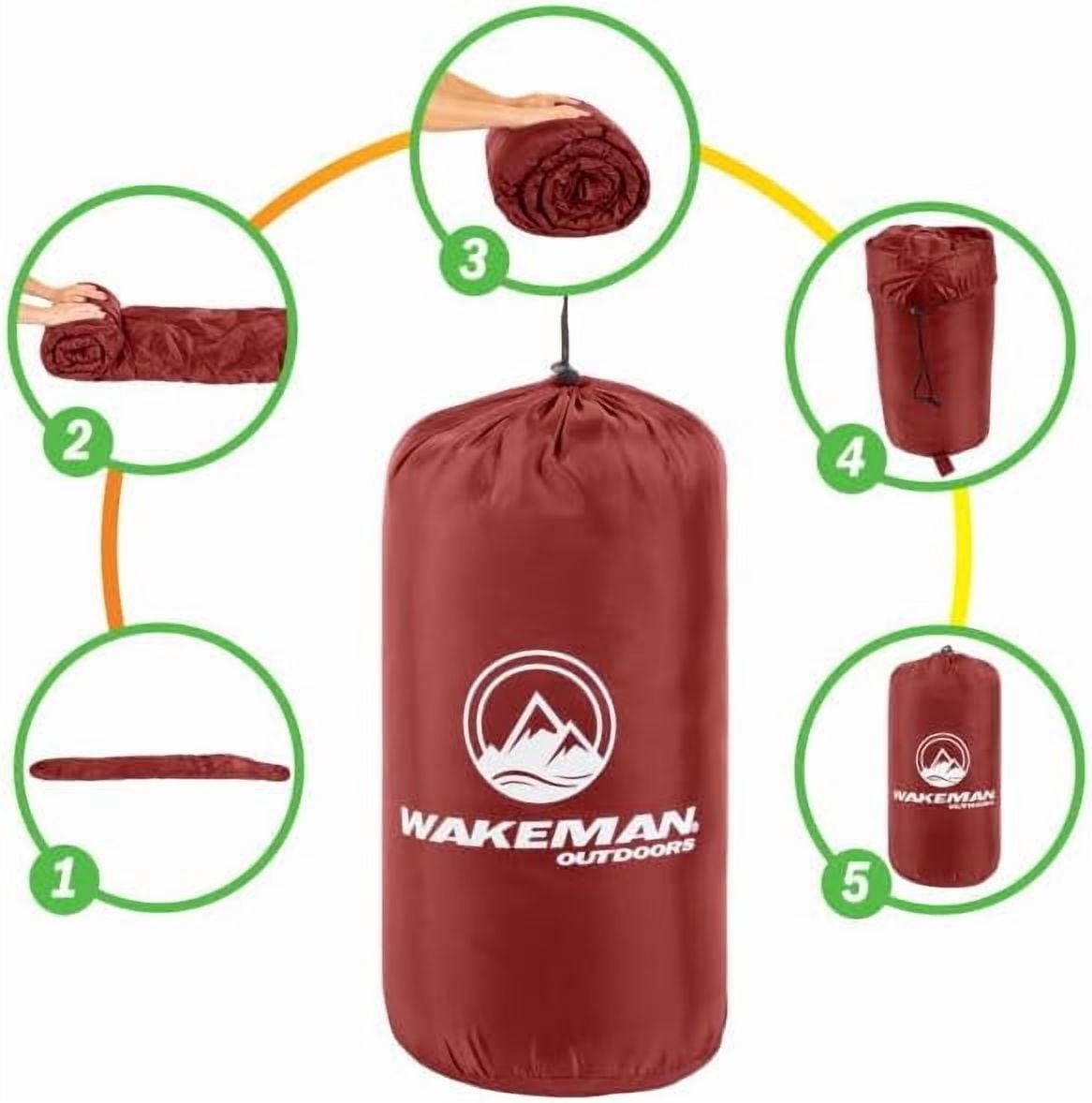 Mummy Sleeping Bag - Adult Cold Weather Rated to 25°F Waterproof with Drawstring Hood Camping Equipment by Outdoors