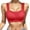 Red, variant on Women's Built up Tank Style Sports Bra Fashion Colors(Beige,L)