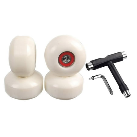 

4 Pieces 95A Skateboard Wheels 608S 9 Multi-Functional Wrench for Adjusting Axle Nuts Mounting Hardware - Bearing