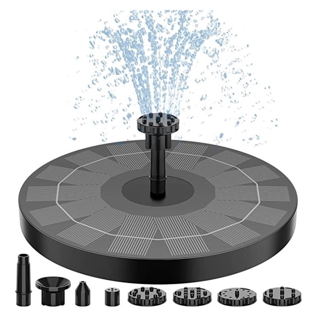 Solar Fountain Pump Water Pump With 6 Nozzles For Bird Bath Ponds Garden,Swimming Pool Fish Tank, Outdoor Solar Powered Fountain ,Multi-Install Methods