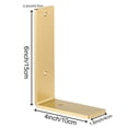 thumbnail image 4 of SEUNMUK Heavy Duty L Shape Wall Brackets - 8 Pack, 6 x 4 Inch, Rustic Gold Finish with Screws, 4 of 4