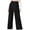 Black, variant on Staron High Waist Wide Leg Pants for Women Casual Pleated Side Pocket Trousers Loose Comfy Stretchy with Pockets, Purple L