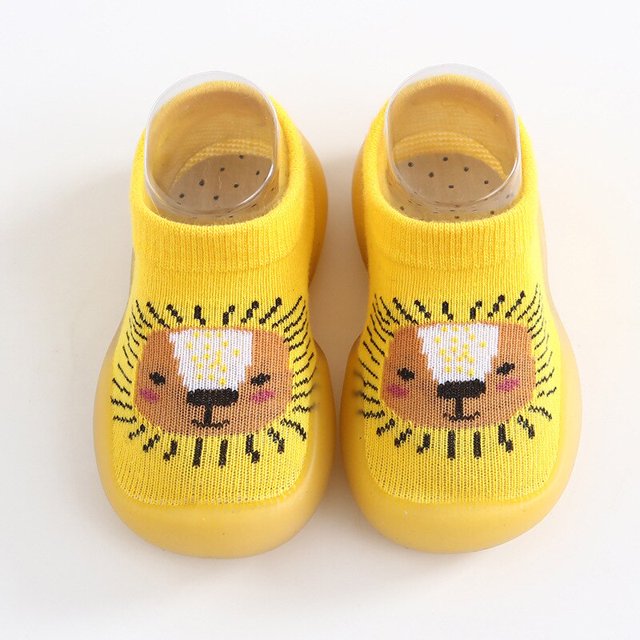 Zapatos antideslizantes para niños, calcetines antideslizantes de algodón para bebés recién nacidos y niñas pequeñas, zapatillas de interior de dibujos animados con suela de goma para niños pequeños Tan Jianjun unisex