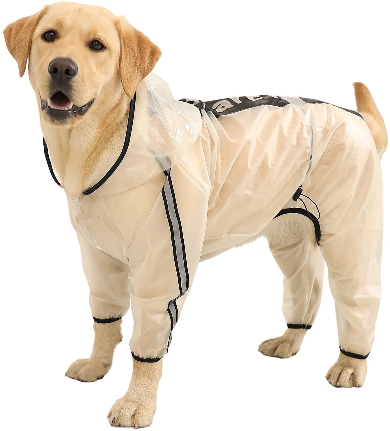 Waterproof Dog Raincoat Safety Reflective Rain Coat Outfit Clothes Apparel 