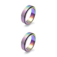 thumbnail image 3 of Qarigey Anillo giratorio de acero inoxidable giratorio joyería ansiedad antiestrés fiesta regalo para hombres mujeres, tamaño 6 Type1 NO1 Qarigey CBP587372, 3 of 6