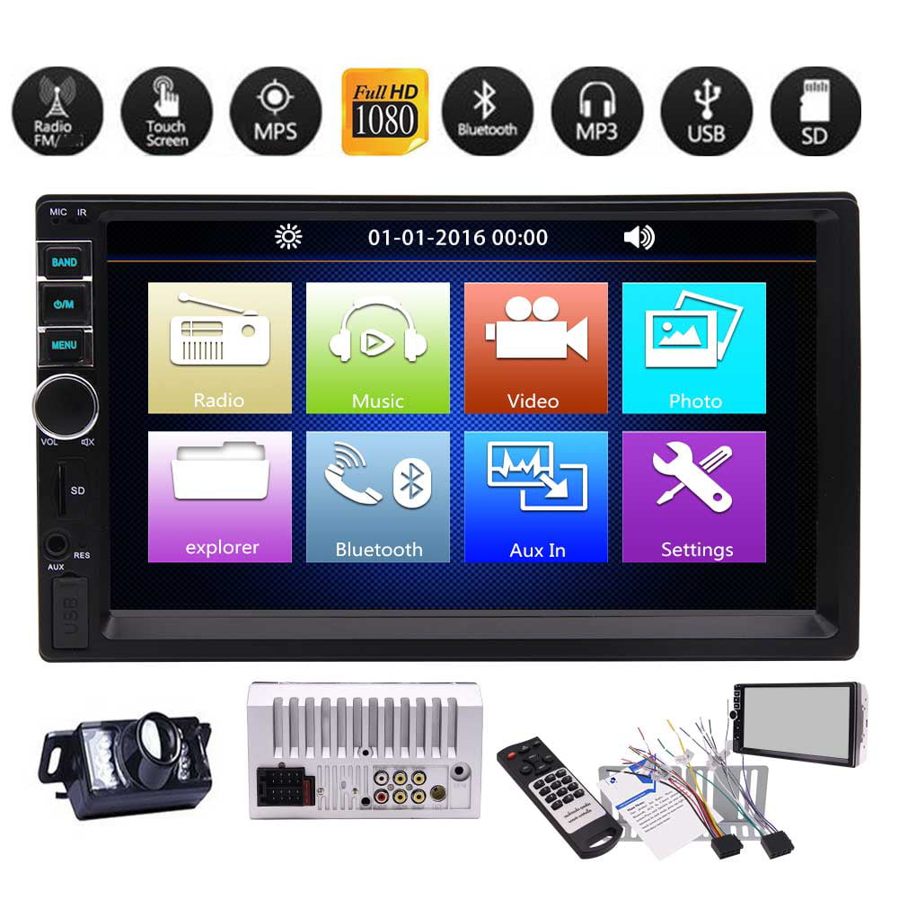 Vehicle 7 inch Bluetooth Capacitive Touch Screen Double 2 Din Car