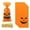 Orange, variant on Halloween Treat Bags 50-Pack with Clear Cellophane Design, Candy and Cookie Packaging with Twist Ties, Party Favor Supplies for Gift Giving