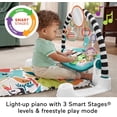 thumbnail image 4 of Fisher-Price Baby Playmat Glow and Grow Kick & Play Piano Gym, Blue Musical Learning Toy with Developmental Activities for Newborns 0+ Months, 4 of 5