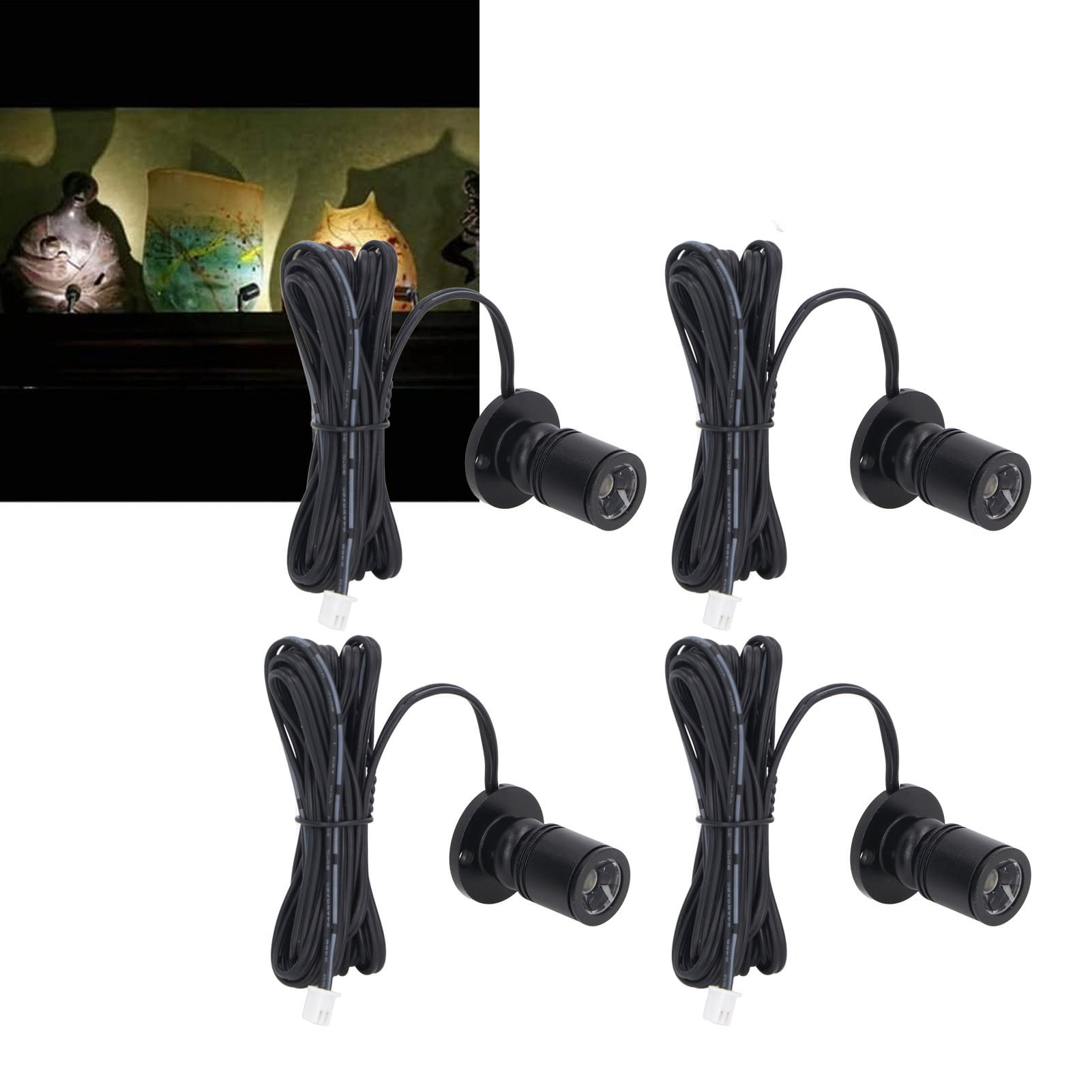 Mini USB Spotlight Kit, 4 Dimmable LED Lights For Displays, Jewelry, Home Accent Lighting