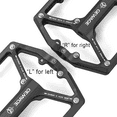thumbnail image 6 of Road/Mountain Bike Pedals - 3 Bearings Bicycle Pedals - 9/16” CNC Machined Flat Pedals with Removable Anti-Skid Nails, 6 of 7