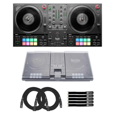 Hercules DJCONTROL INPULSE T7 2-Channel DJ Controller for Serato & Djuced with Cover Package