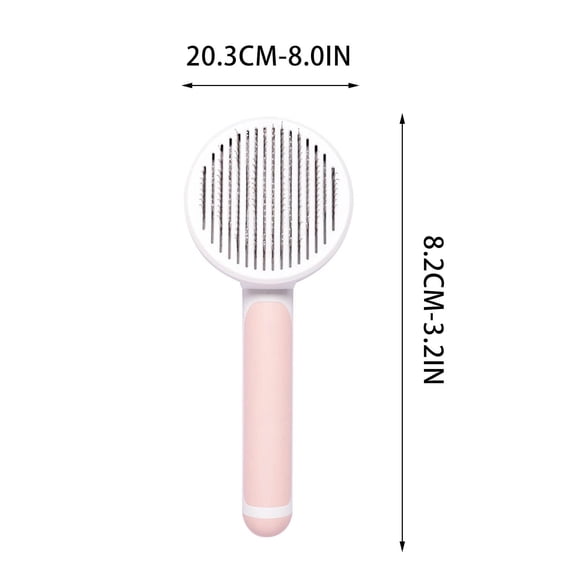 YingTaiLi Cat Brush, Press Self-Cleaning Grooming Brush Telescopic Stainless Steel Pet Cleaning Hair Removal Brush for Cleaning Pet Hair and Grooming