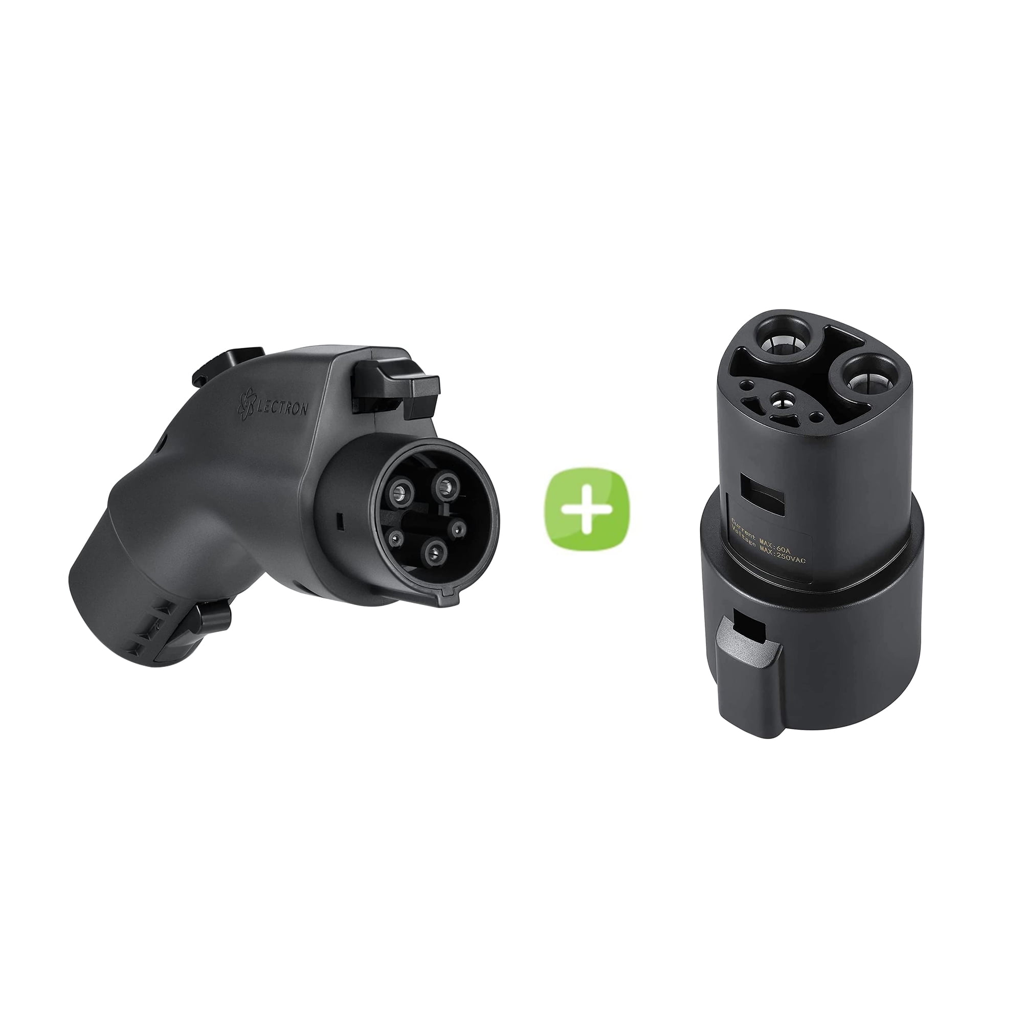 Lectron Bundle J1772 to Tesla Charging Adapter Black Tesla to